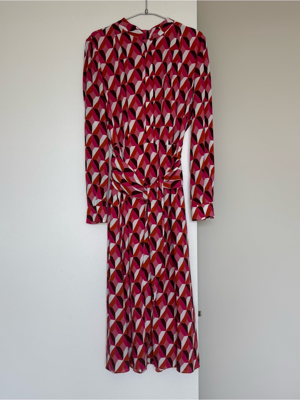 The Fold London Geometric Print Midi Dress US 4 / UK 8